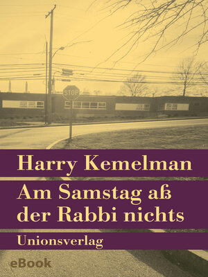 cover image of Am Samstag aß der Rabbi nichts